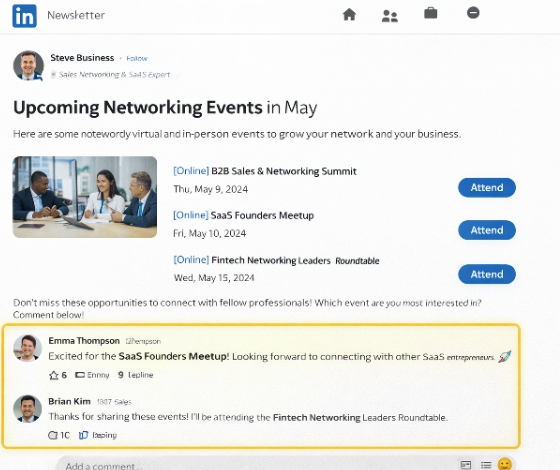 LinkedIn Networking events