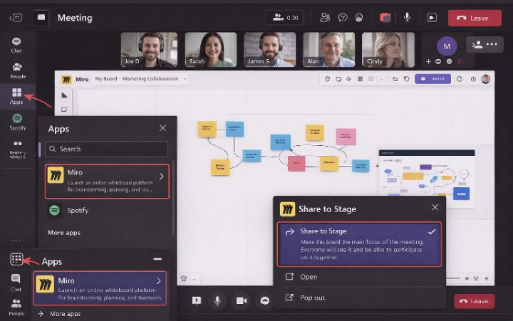 Microsoft Team connect to Miro